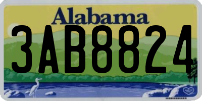 AL license plate 3AB8824