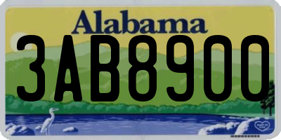 AL license plate 3AB8900