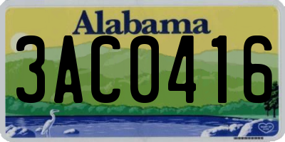 AL license plate 3AC0416