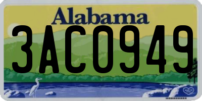 AL license plate 3AC0949