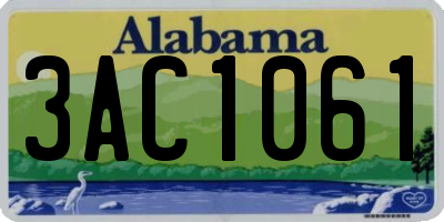 AL license plate 3AC1061