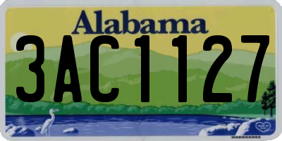 AL license plate 3AC1127