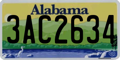 AL license plate 3AC2634