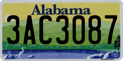 AL license plate 3AC3087