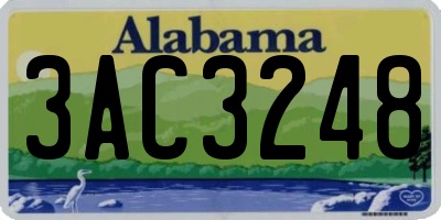 AL license plate 3AC3248