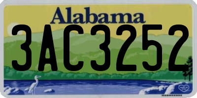 AL license plate 3AC3252