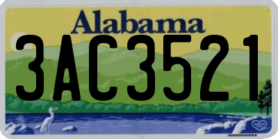 AL license plate 3AC3521