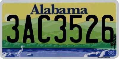 AL license plate 3AC3526