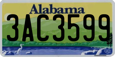 AL license plate 3AC3599