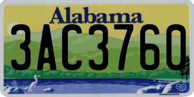 AL license plate 3AC3760