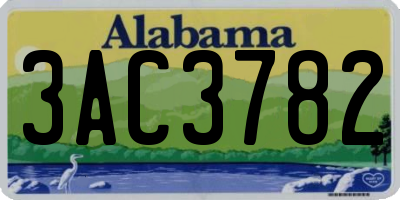 AL license plate 3AC3782
