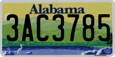 AL license plate 3AC3785