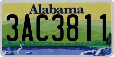 AL license plate 3AC3811