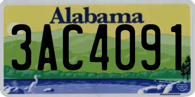 AL license plate 3AC4091