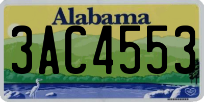 AL license plate 3AC4553
