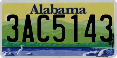 AL license plate 3AC5143