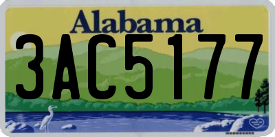 AL license plate 3AC5177