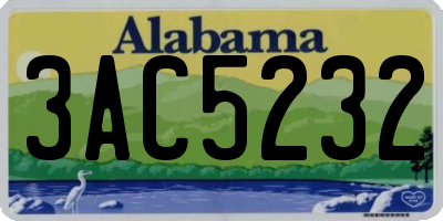 AL license plate 3AC5232