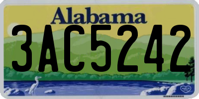 AL license plate 3AC5242
