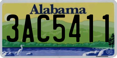 AL license plate 3AC5411