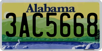 AL license plate 3AC5668