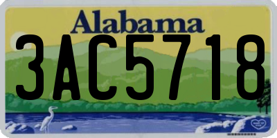 AL license plate 3AC5718