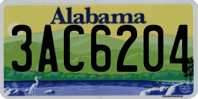 AL license plate 3AC6204