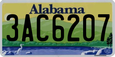 AL license plate 3AC6207