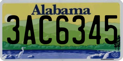 AL license plate 3AC6345