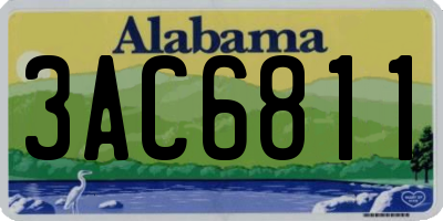 AL license plate 3AC6811
