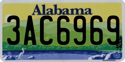 AL license plate 3AC6969
