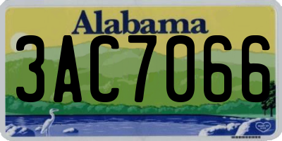 AL license plate 3AC7066