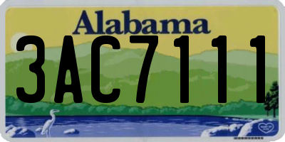 AL license plate 3AC7111