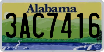 AL license plate 3AC7416