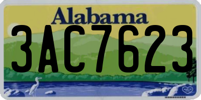 AL license plate 3AC7623