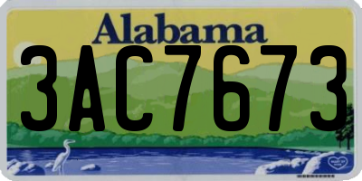 AL license plate 3AC7673