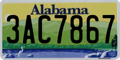 AL license plate 3AC7867