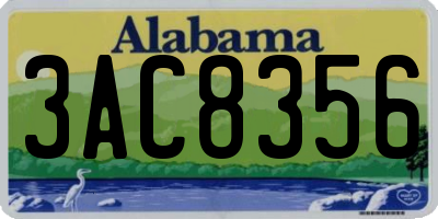 AL license plate 3AC8356