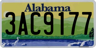 AL license plate 3AC9177