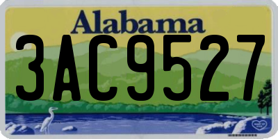 AL license plate 3AC9527