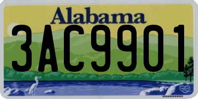 AL license plate 3AC9901