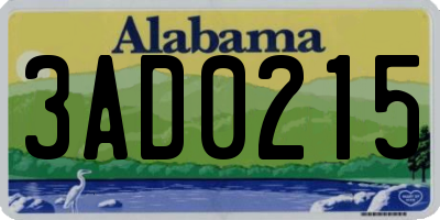 AL license plate 3AD0215