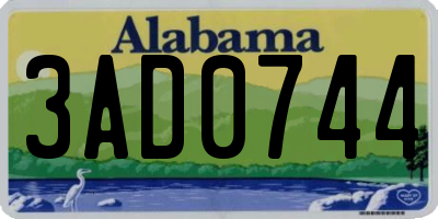 AL license plate 3AD0744