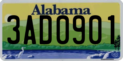 AL license plate 3AD0901