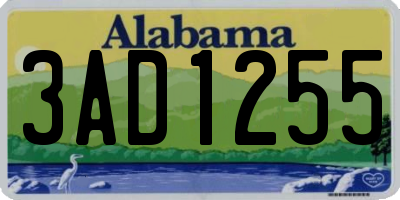 AL license plate 3AD1255