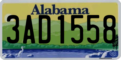 AL license plate 3AD1558