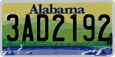 AL license plate 3AD2192