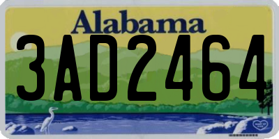 AL license plate 3AD2464