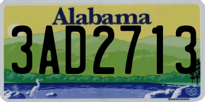 AL license plate 3AD2713