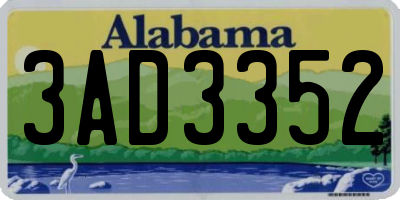 AL license plate 3AD3352